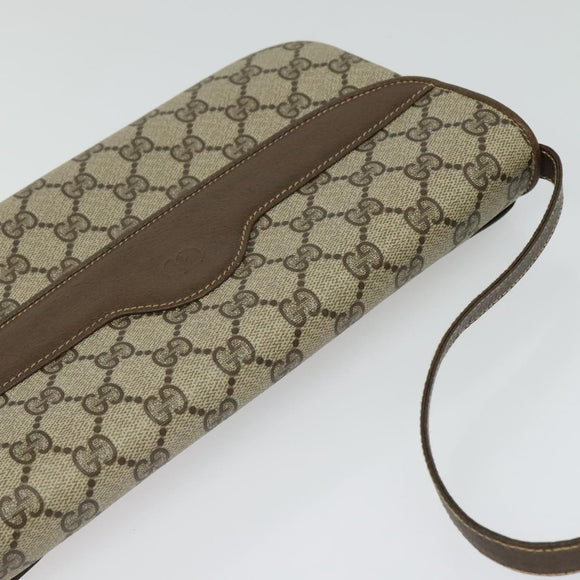 GUCCI GG Supreme Shoulder Bag PVC Beige Gold 004 256 0024 Auth ki5813