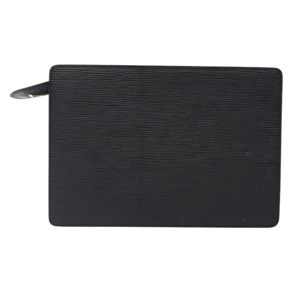 LOUIS VUITTON Epi Pochette Homme Clutch Bag Black Noir M52522 LV Auth ki5816