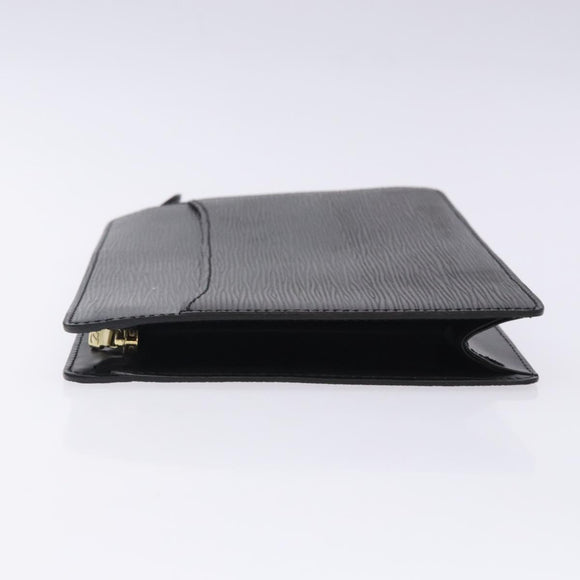 LOUIS VUITTON Epi Pochette Homme Clutch Bag Black Noir M52522 LV Auth ki5816