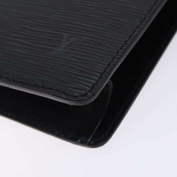 LOUIS VUITTON Epi Pochette Homme Clutch Bag Black Noir M52522 LV Auth ki5816