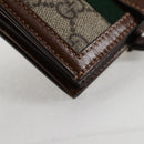 GUCCI GG Supreme Jackie WebbSherry Line Wallet PVC Beige 203495 Auth ki5817V-15
