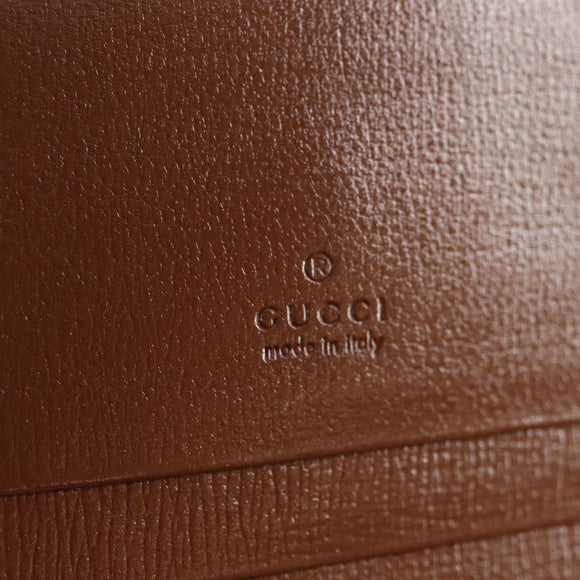 GUCCI GG Supreme Jackie WebbSherry Line Wallet PVC Beige 203495 Auth ki5817A
