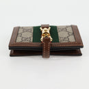 GUCCI GG Supreme Jackie WebbSherry Line Wallet PVC Beige 203495 Auth ki5817A-7