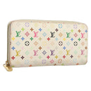 LOUIS VUITTON Monogram Multicolor Zippy Wallet White M60241 LV Auth ki5819-1