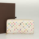 LOUIS VUITTON Monogram Multicolor Zippy Wallet White M60241 LV Auth ki5819-12