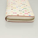 LOUIS VUITTON Monogram Multicolor Zippy Wallet White M60241 LV Auth ki5819-3