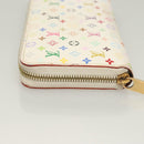 LOUIS VUITTON Monogram Multicolor Zippy Wallet White M60241 LV Auth ki5819-4