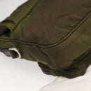 PRADA Waist bag Nylon Khaki Silver Auth ki5828-15