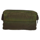 PRADA Waist bag Nylon Khaki Silver Auth ki5828-2