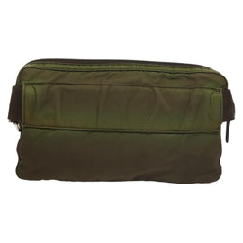 PRADA Waist bag Nylon Khaki Silver Auth ki5828 - 0