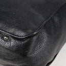 Chloe Tote Bag Leather Black Silver Auth ki5834-18