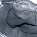 Chloe Tote Bag Leather Black Silver Auth ki5834-23