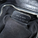 Chloe Tote Bag Leather Black Silver Auth ki5834-12