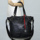 Chloe Tote Bag Leather Black Silver Auth ki5834-26