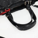 Chloe Tote Bag Leather Black Silver Auth ki5834-7