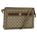GUCCI GG Supreme Web Sherry Line Shoulder Bag PVC Beige 41 02 090 Auth ki5836-1