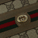 GUCCI GG Supreme Web Sherry Line Shoulder Bag PVC Beige 41 02 090 Auth ki5836-17