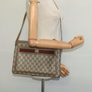 GUCCI GG Supreme Web Sherry Line Shoulder Bag PVC Beige 41 02 090 Auth ki5836-22