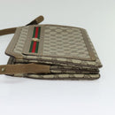 GUCCI GG Supreme Web Sherry Line Shoulder Bag PVC Beige 41 02 090 Auth ki5836-3