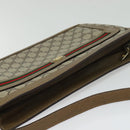 GUCCI GG Supreme Web Sherry Line Shoulder Bag PVC Beige 41 02 090 Auth ki5836-6