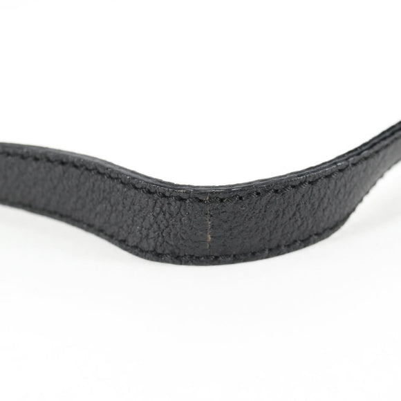 GUCCI Bamboo Hand Bag Suede 2way Black Gold 007 1793 0238 Auth ki5837