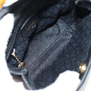 GUCCI Bamboo Hand Bag Suede 2way Black Gold 007 1793 0238 Auth ki5837-11