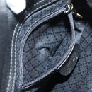 GUCCI Bamboo Hand Bag Suede 2way Black Gold 007 1793 0238 Auth ki5837-24