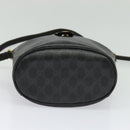 GUCCI GG Supreme Web Sherry Line Shoulder Bag PVC Black 904 02 081 Auth ki5838-10