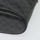 GUCCI GG Supreme Web Sherry Line Shoulder Bag PVC Black 904 02 081 Auth ki5838-12