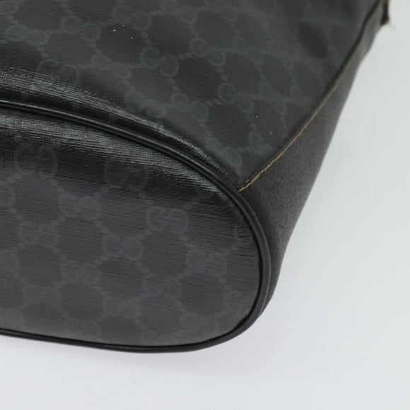 GUCCI GG Supreme Web Sherry Line Shoulder Bag PVC Black 904 02 081 Auth ki5838