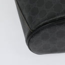 GUCCI GG Supreme Web Sherry Line Shoulder Bag PVC Black 904 02 081 Auth ki5838-13