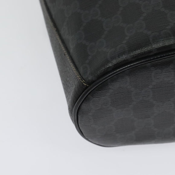 GUCCI GG Supreme Web Sherry Line Shoulder Bag PVC Black 904 02 081 Auth ki5838