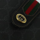 GUCCI GG Supreme Web Sherry Line Shoulder Bag PVC Black 904 02 081 Auth ki5838-15