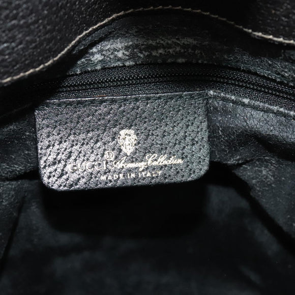 GUCCI GG Supreme Web Sherry Line Shoulder Bag PVC Black 904 02 081 Auth ki5838