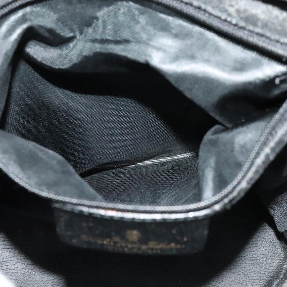 GUCCI GG Supreme Web Sherry Line Shoulder Bag PVC Black 904 02 081 Auth ki5838