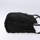 PRADA Tote Bag Nylon Leather Black Silver Auth ki5841-3