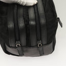 PRADA Clutch Bag Nylon Leather Black Silver Auth ki5843-9