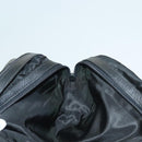 PRADA Clutch Bag Nylon Leather Black Silver Auth ki5843-20
