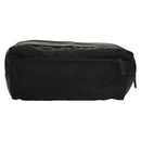 PRADA Clutch Bag Nylon Leather Black Silver Auth ki5843-2