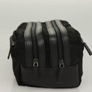 PRADA Clutch Bag Nylon Leather Black Silver Auth ki5843-4