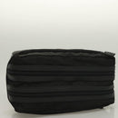 PRADA Clutch Bag Nylon Leather Black Silver Auth ki5843-5