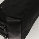 PRADA Clutch Bag Nylon Leather Black Silver Auth ki5843-7