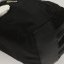 PRADA Clutch Bag Nylon Leather Black Silver Auth ki5843-14