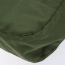 PRADA Shoulder Bag Nylon Khaki Silver Auth ki5844-15