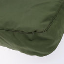 PRADA Shoulder Bag Nylon Khaki Silver Auth ki5844-16