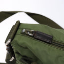 PRADA Shoulder Bag Nylon Khaki Silver Auth ki5844-19