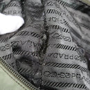 PRADA Shoulder Bag Nylon Khaki Silver Auth ki5844-11