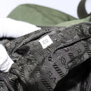PRADA Shoulder Bag Nylon Khaki Silver Auth ki5844-12