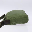 PRADA Shoulder Bag Nylon Khaki Silver Auth ki5844-4