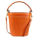 PRADA Shoulder Bag Leather 2way Orange Gold Auth ki5845-1